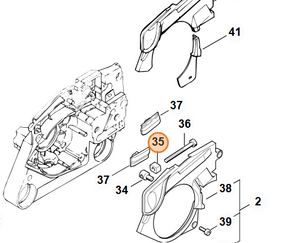 STIHL GUIDE PIECE 1121 664 2800 #35 Fits 024/028/034 ***See Description for Correct Chainsaws***
