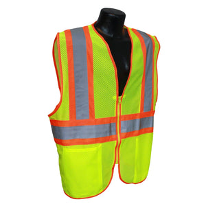 MESH TWO TONE VEST 3.5oz Poly Mesh Large LHV-5ANSI-CT-L