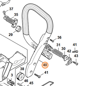 Stihl HANDLEBAR 1140 791 1703 #40 ***See Description for Correct Equipment***