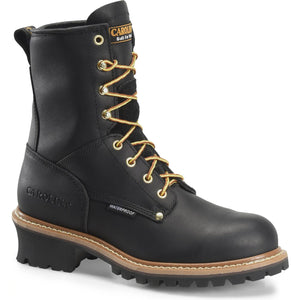 Carolina Shoe 8" WATERPROOF STEEL TOE LOGGER CA9823-D-9.5
