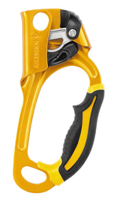 Petzl ASCENSION lightweight hand ascender, NFPA T black/yellow right-handed