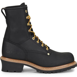 Carolina Shoe Black Unlined 8" LOGGER CA825-D-9