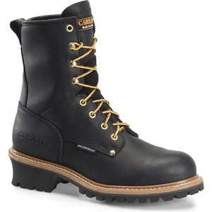 Carolina Shoe Black 8" Steel Toe Waterproof Logger CA9823-D-10
